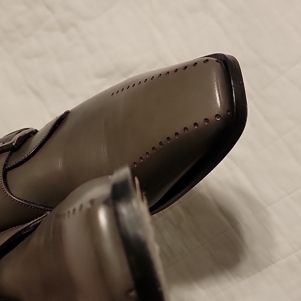 Kenneth Cole size 10 1/2 shoes, brand new. gray Leather. - Picture 3 of 7